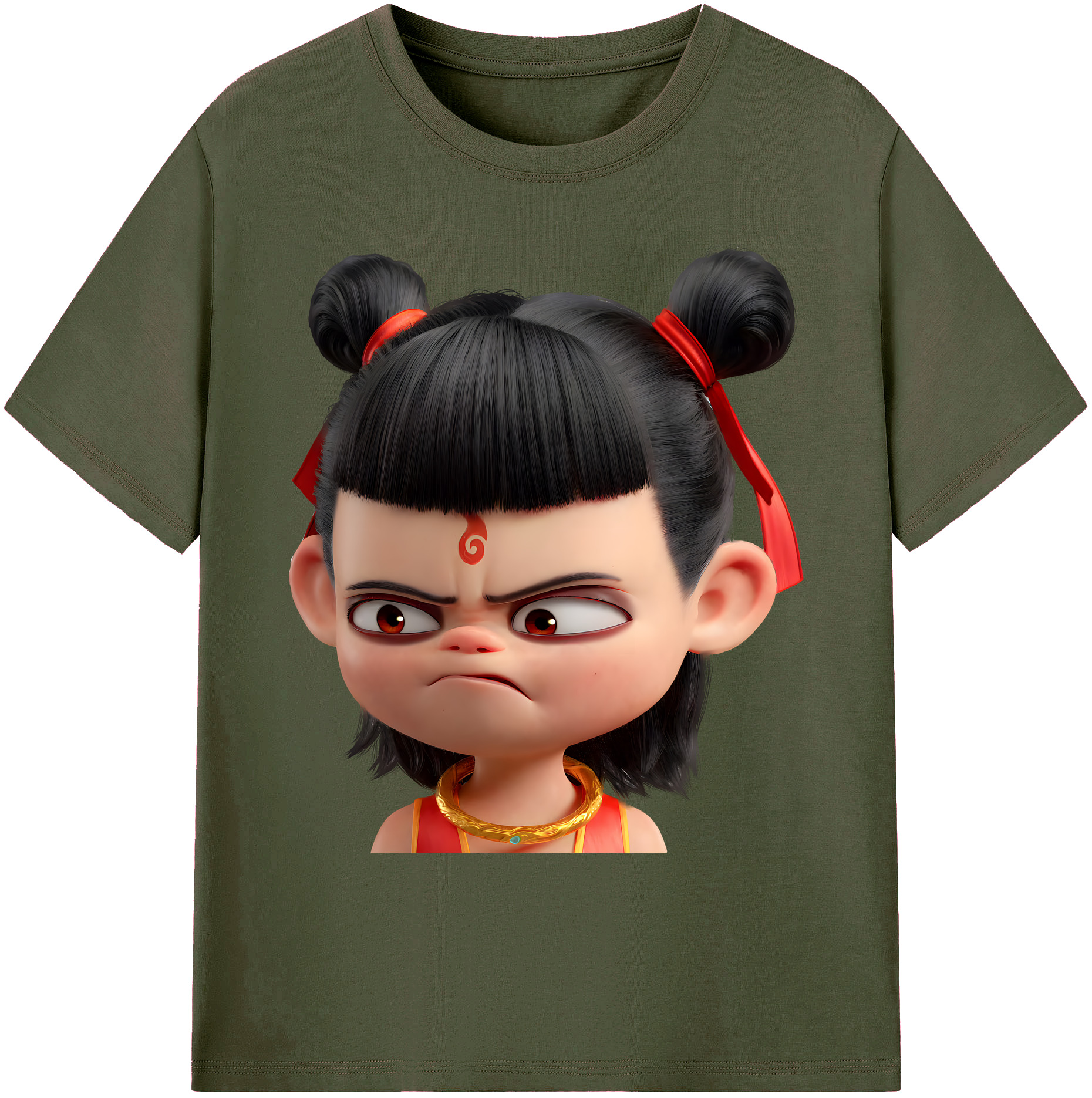 （画像用） Ne Zha 2 ナタ 魔童の大暴れ 綿100％ メンズ半袖Tシャツ｜肌触りやわらか＆通気性